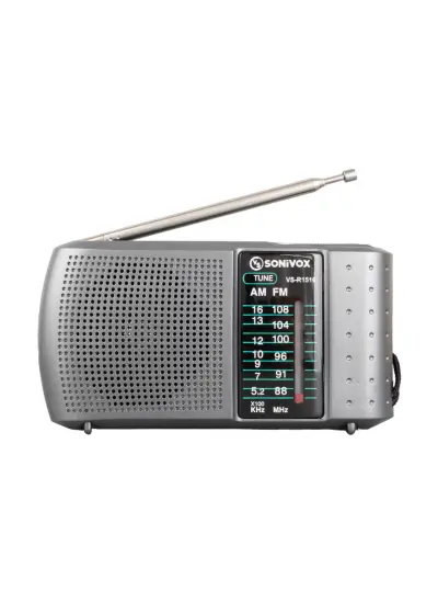 SONIVOX VS-R1516 GRİ RENK ANALOG RADYO