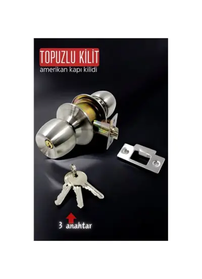 Topuzlu Kilit Amerikan Kapı Kilit Buton Set