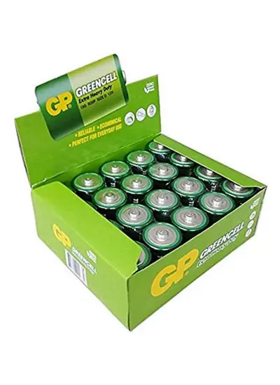 GP 13G 2S2 GREENCELL R20 BÜYÜK D BOY PİL (20Lİ PAKET)