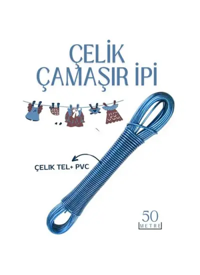 50 mt Çelik Çamaşır İpi