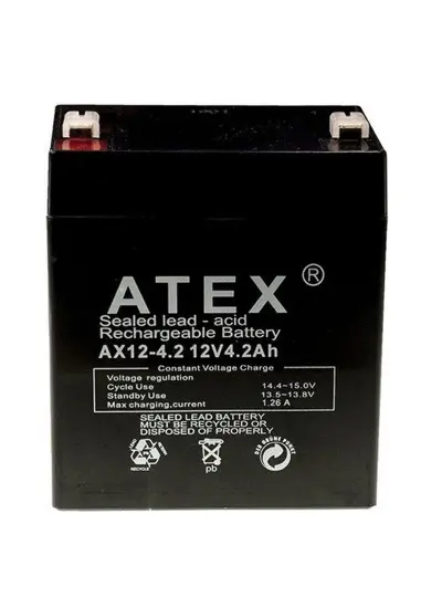 AX12-4.2 12 VOLT - 4.2 AMPER AKÜ (90 X 70 X 101 MM)