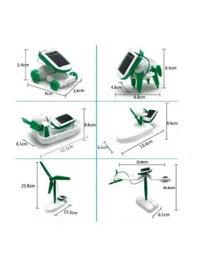 Güneş Enerjili Robot Oluşturma Seti Solar Kit (6 in 1)