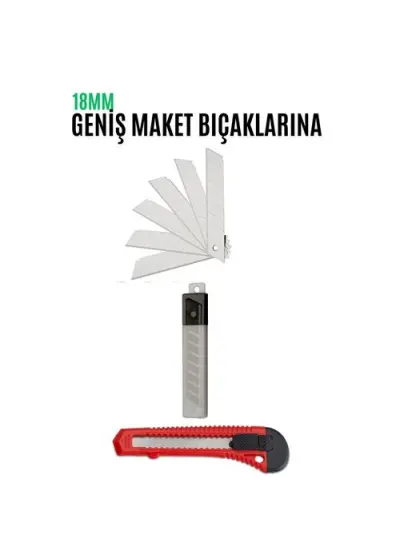 Maket Bıçak Yedeği 10 Adet 18 mm Küçük Boy için