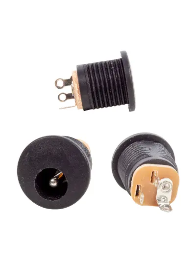 YUVARLAK SOMUNLU ŞASE 2.1MM ADAPTÖR FİŞİ (IC-257)