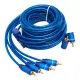 PM-425 2 RCA  ERKEK + 4 RCA  ERKEK ŞASELİ 5 METRE MAVİ KABLO