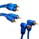 PM-425 2 RCA  ERKEK + 4 RCA  ERKEK ŞASELİ 5 METRE MAVİ KABLO