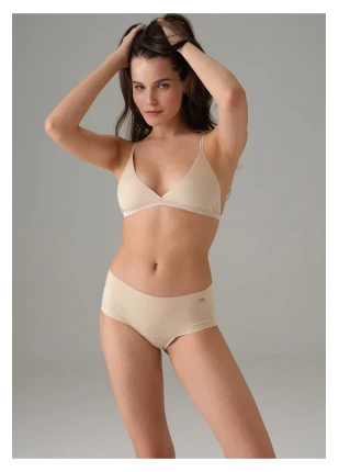 Brf02 Kadın Ten Lazer Kesim Dikişsiz İnvisible Külot Slip 6163 ()