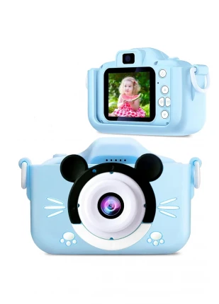 Çocuk Dijital Fotoğraf Makinası 20 Mp Video Kaydedici 2.0 İnç Çift Kameralı