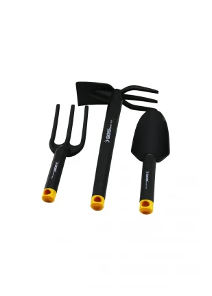 3pcs Plastik Siyah Bahçe Seti Tirmik - - Kürek