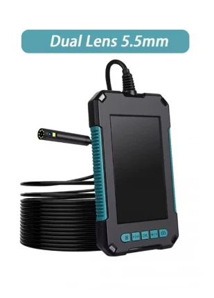 Ekranlı Çift Kameralı 10 Mt Hafıza Kart Destekli Sert Kablo Yılan Endoskop Kamera 5.5 Mm 4.3 Inc