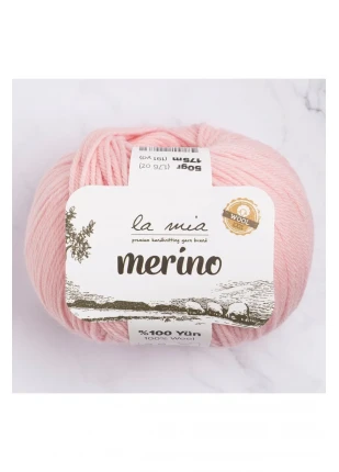 La Mia Merino Pembe El Örgü İpi - L040 - 33786