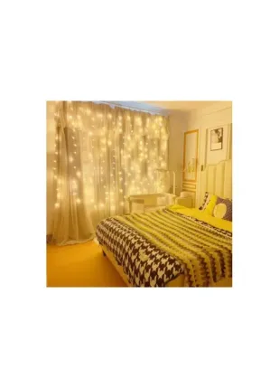 8 Fonksiyonlu Uzaktan Kumandalı Peri Perde Led - 3x3 Metre Günışığı 8 Fonksiyonlu Uzaktan Kumandalı Peri Perde Led - 3x3 Metre Günışığı