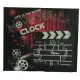 Clapperboard Clock  Analog Klaket Duvar Saati