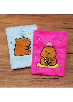 Ayıcık Motifli Peluş Kapaklı Defter
