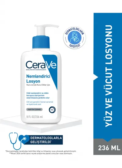 CeraVe Nemlendirici Losyon Kuru Ciltler Hyalüronik Asit İçerikli 236 ml