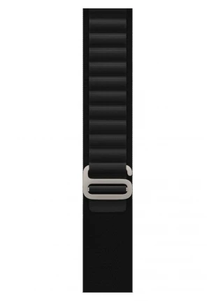 Apple Watch 8 Ultra 49 Mm Uyumlu Kordon Alpine Loop Örgü Işlemeli Kayış, Siyah