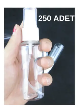 Sprey Başlıklı Boş şişe 75ml 250 Adet + 6 Hediye