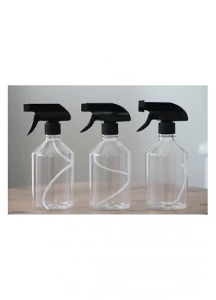 3 Adet Çok Amaçlı Temizleyici Şeffaf Boş Plastik Sprey Şişe Banyo Mutfak Temizleyici Fıs Fıs 3x500ml