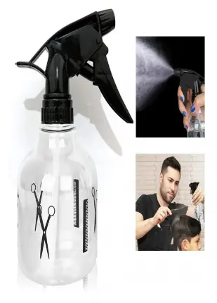 Profesyonel Berber Kuaför Sprey Tetikli Püskürtücü Şeffaf Boş Fısfıs Şişe Plastik  250 ML-BF102