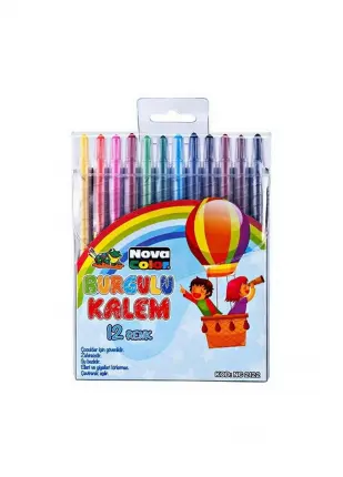 Nova Color 12 Li Çevirmeli Mum Boya Nc-2122