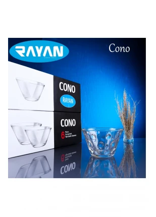 Rayan Cono 6'lı Büyük Cam Kase