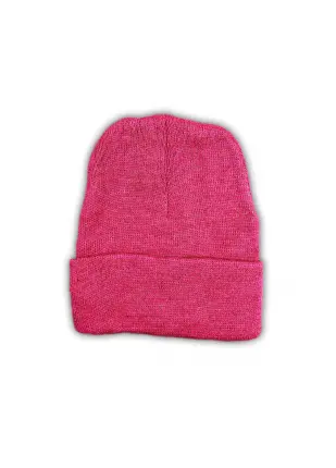 Unisex Basic Düz Katlamalı Bere Fuşya