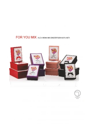 Gıpta Foryou Dikdörtgen 3'Lü Hediye Kutusu Set 4-Bx92990-2161