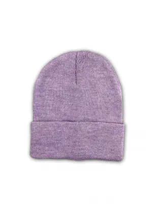 Unisex Basic Düz Katlamalı Bere Lila