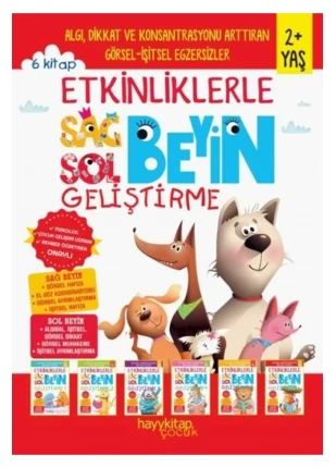 Etkinliklerle Sağ Beyin Sol Beyin Geliştirme (2+ Yaş) 6’lı Set