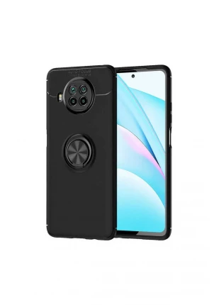 Xiaomi Redmi Note 9 Pro 5G Kılıf Kamera Çıkıntılı Renkli Yüzüklü Standlı Mıknatıslı Kapak Ravel