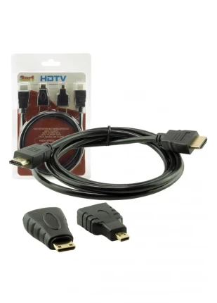 HDMI KABLO 1.5 METRE 3LÜ SET (MICRO HDMI HDMI*MİNİ HDMI HDMI) (4767) - AYK9394-8668