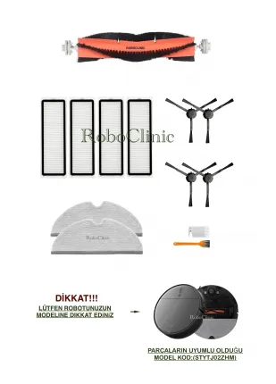 Xiaomi Mi Vacuum Mop 2 Pro Plus Robot Süpürge Uyumlu Fırça,hepa Filtre,mop Seti-13 Parça Xiaomi Mi Vacuum Mop 2 Pro Plus Robot Süpürge Uyumlu Fırça,hepa Filtre,mop Seti-13 Parça