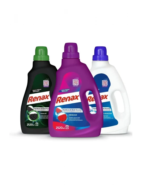 Sıvı Çamaşır Deterjanı 2520 ml - 3 Lü Paket (RENKLİLER BEYAZLAR SİYAHLAR)
