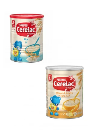 CERELAC WHEAT AND FRUİTS (BUĞDAY VE MEYVE) 400 GR + NESTLE CERELAC RİCE 400 GR (ORJİNAL)