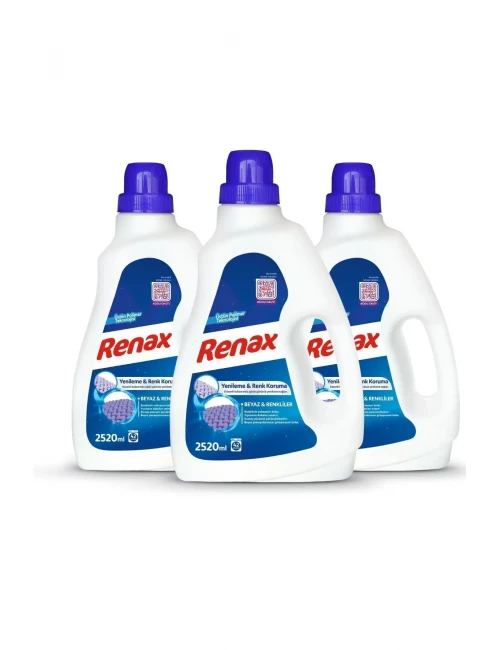 Sıvı Çamaşır Deterjanı Beyaz ve Renkliler 2520 ml - 3 Lü Paket