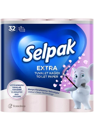 Selpak Extra Banyo Ferahlatma Tuvalet Kağıdı 32'li