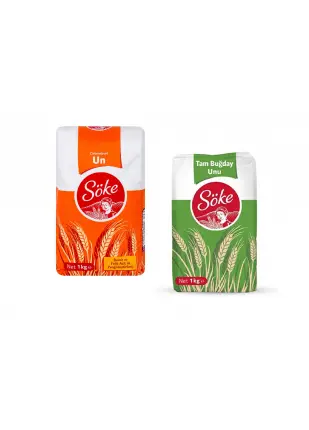 Söke 1 kg Tam Buğday Unu+ Söke 1 kg Un