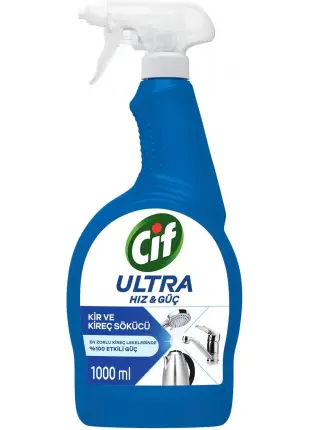 Cif Ultra Hız & Kireç Sökücü Sprey Leke ve Kir Çıkarıcı 1000 ml