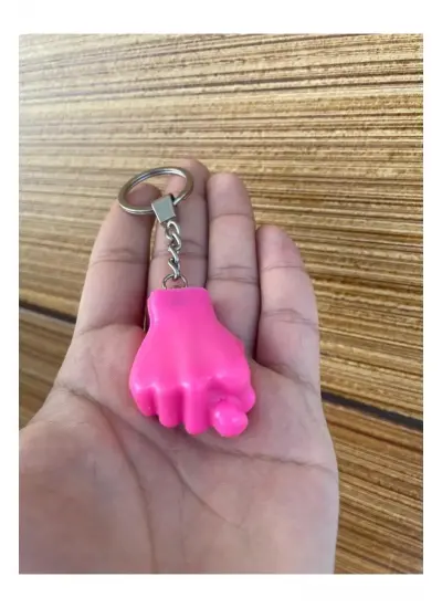 Pembe Renk Sevimli Muzip Anahtarlık Nah Anahtarlık