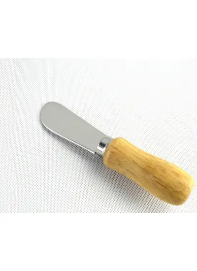 5 Parça Bıçaklı Tereyağı Bıçağı - Mini Spatula Ahşap Saplı Set