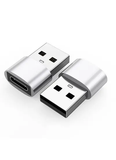 Type-C to USB ye Dönüştürücü - Bilgisayar- Şarj Adaptörü - Telefon Uç Dönüştürücü