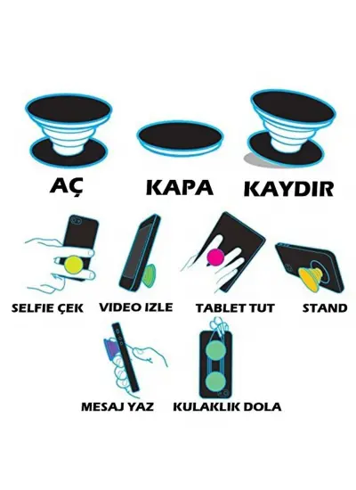 Telefon Parmak Tutucu - Asorti