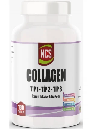 L-glutatyon 180 Tablet Hidrolize Collagen (KOLAJEN) Type (TİP) 1-2-3 Hyaluronic Acid Vitamin C