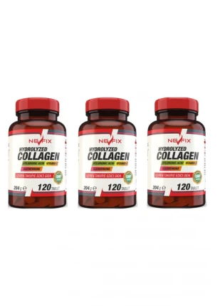 Collagen Kollajen Vitamin C Hyaluronic Acid 120 Tablet X 3 Kutu