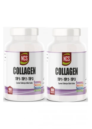 Kollajen Hidrolize Collagen Tip 1-2-3 Glutatyon Vitamin C 180 X 2 Kutu