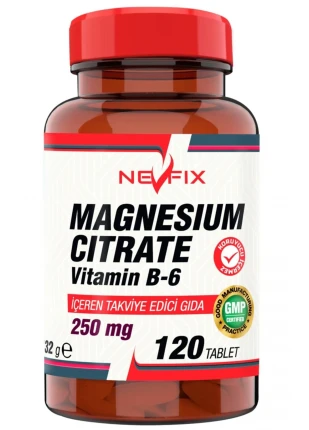 Magnesium Citrate Magnezyum Sitrat 250 Mg Vitamin B6 10 Mg 120 Tablet