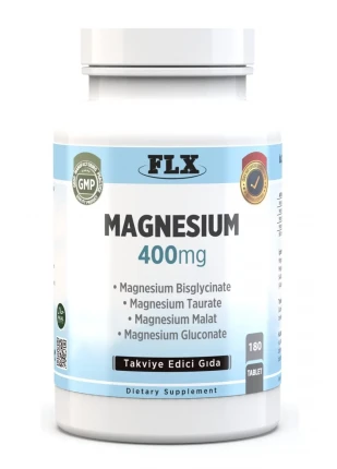 180 Tablet Magnezyum Elementleri Complex 400 Mg Bisglisinat Malat Taurat Glukonat