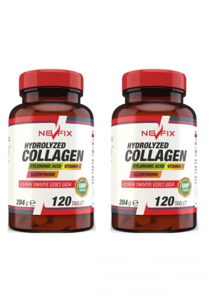 Collagen Kollajen Vitamin C Hyaluronic Acid 120 Tablet X 2 Kutu