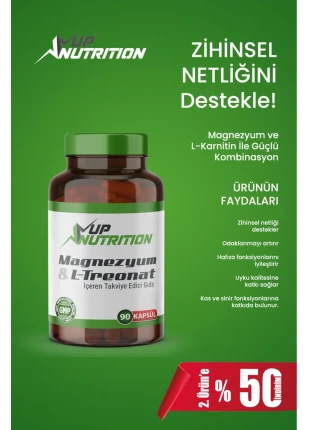 Magnezyum Magnesium L-threonate Vejeteryan 90 Bitkisel Kapsül Magnezyum L-treonat