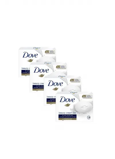 Dove Beauty Cream Bar Katı Güzellik Sabunu Original Nemledirici Etkili 90 G X4 Adet